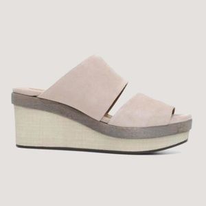 Beautiful Coclico pink suede wedges, Keller Wedge